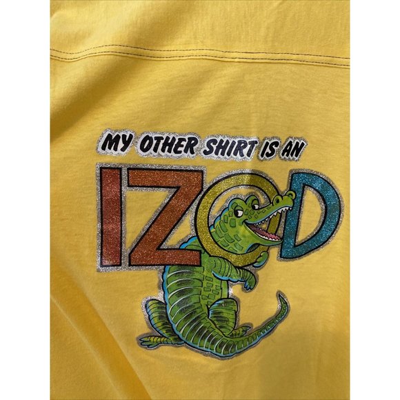 The Knits Size Large Vintage Tee Yellow My Other Shirt is an Izod short sleeve - Picture 2 of 6
